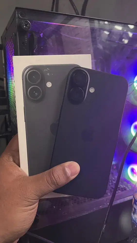 JUAL IPHONE 16 128GB WARNA BLACK Bh 98% CC 124