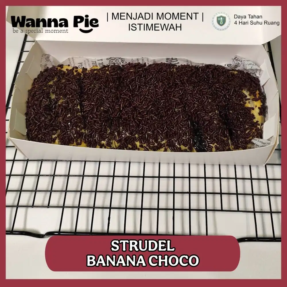 Strudel Banana Choco Fres Siap Kirim Wanna Pie Saila Bakery Surabaya