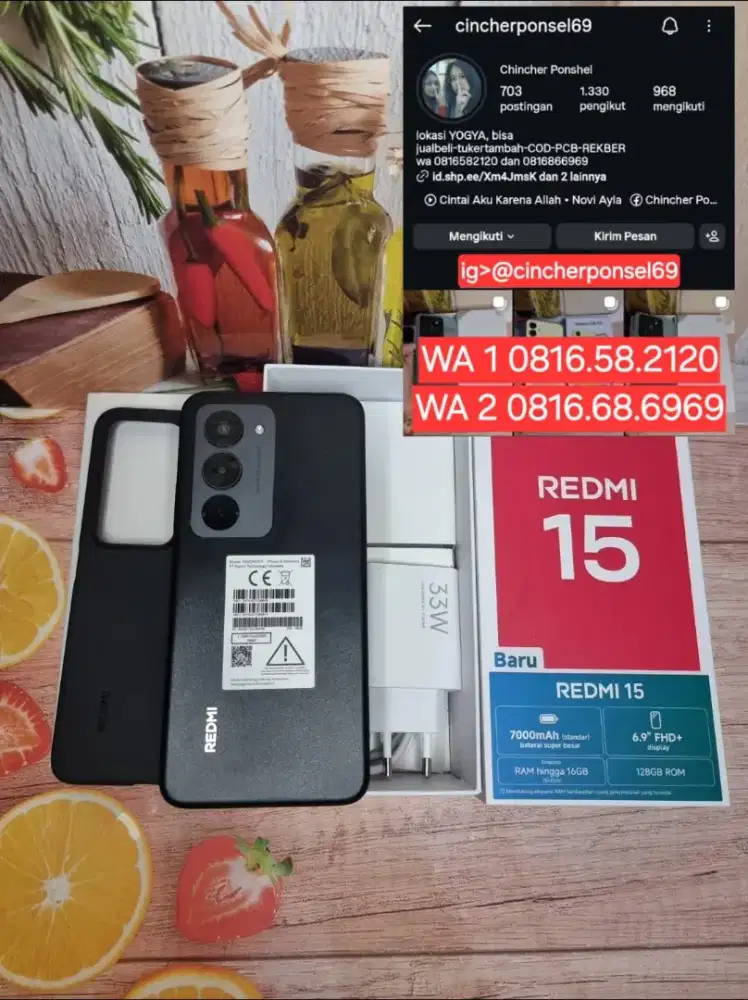 REDMI 15 ram 8gb istimewa buka dus saja