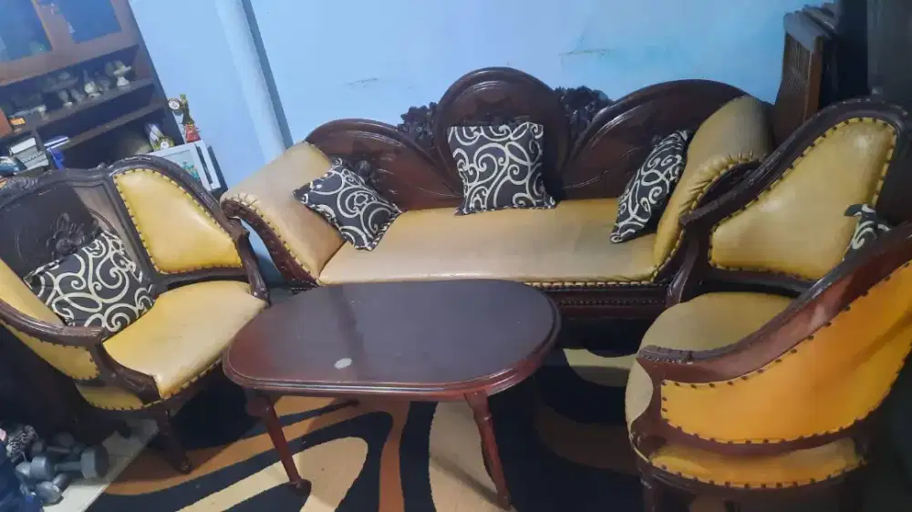 Jual kursi dan meja jati bekas