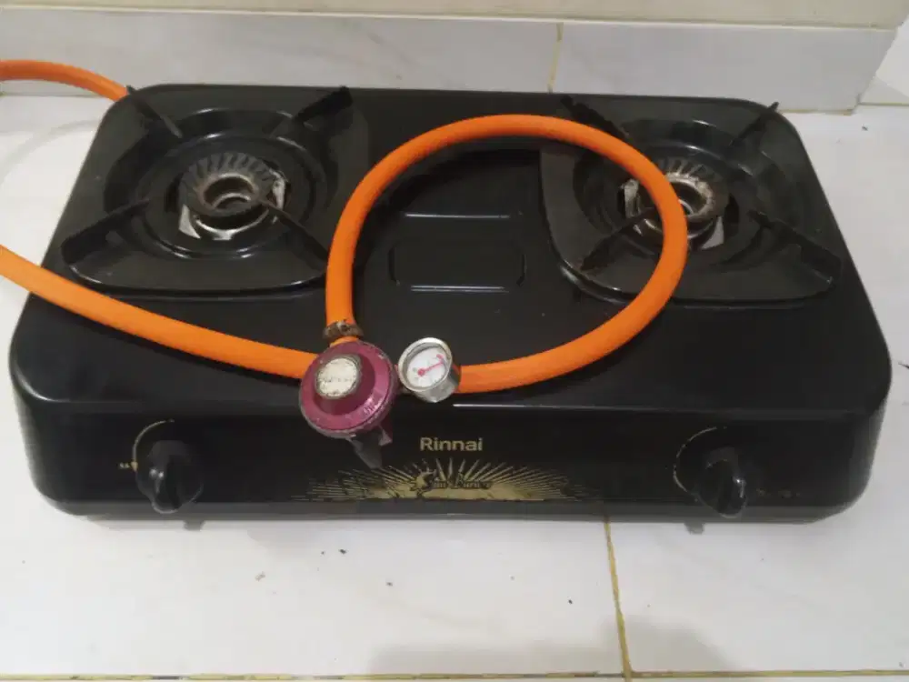Kompor gas Rinnai 2 tungku + selang regulator