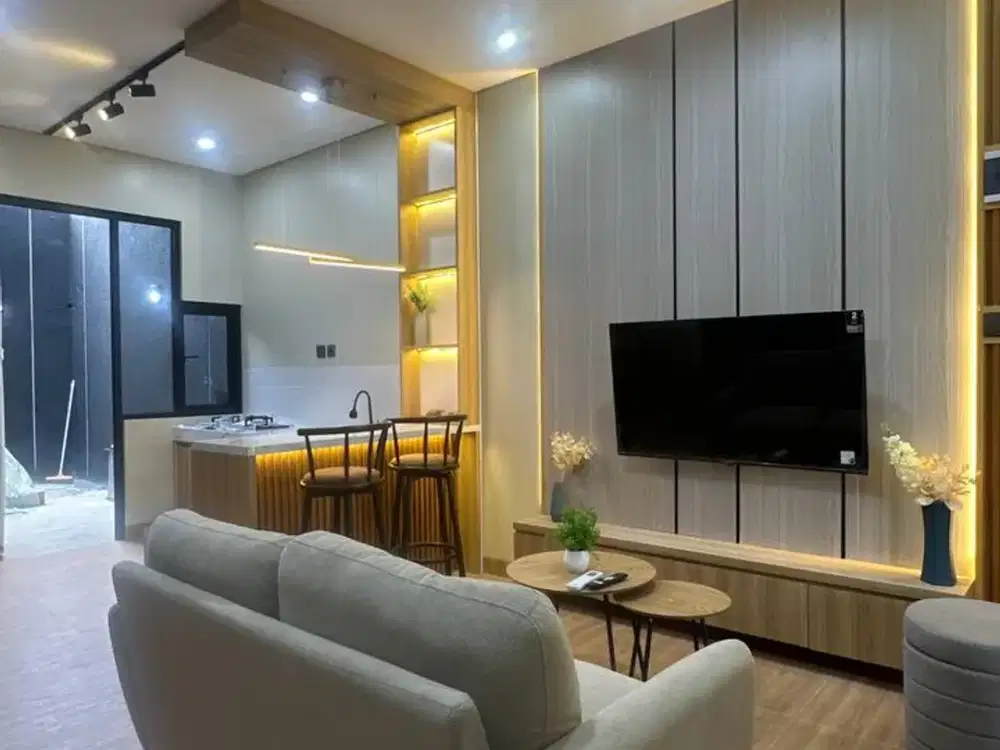 Cluster jepang kamar 4 bonus semi furnished dekat Tol limo Depok