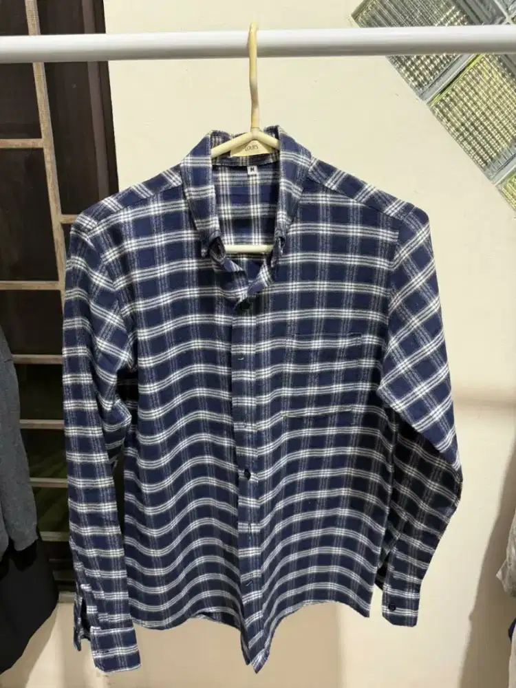 Kemeja Flannel Pria, Size M