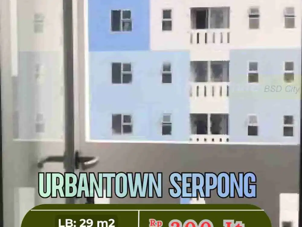 Apartment UrbanTown Serpong Type Studio 29 m2