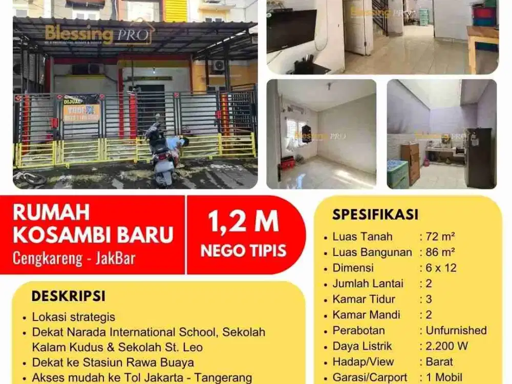Dijual rumah Duri Kosambi Jakarta Barat