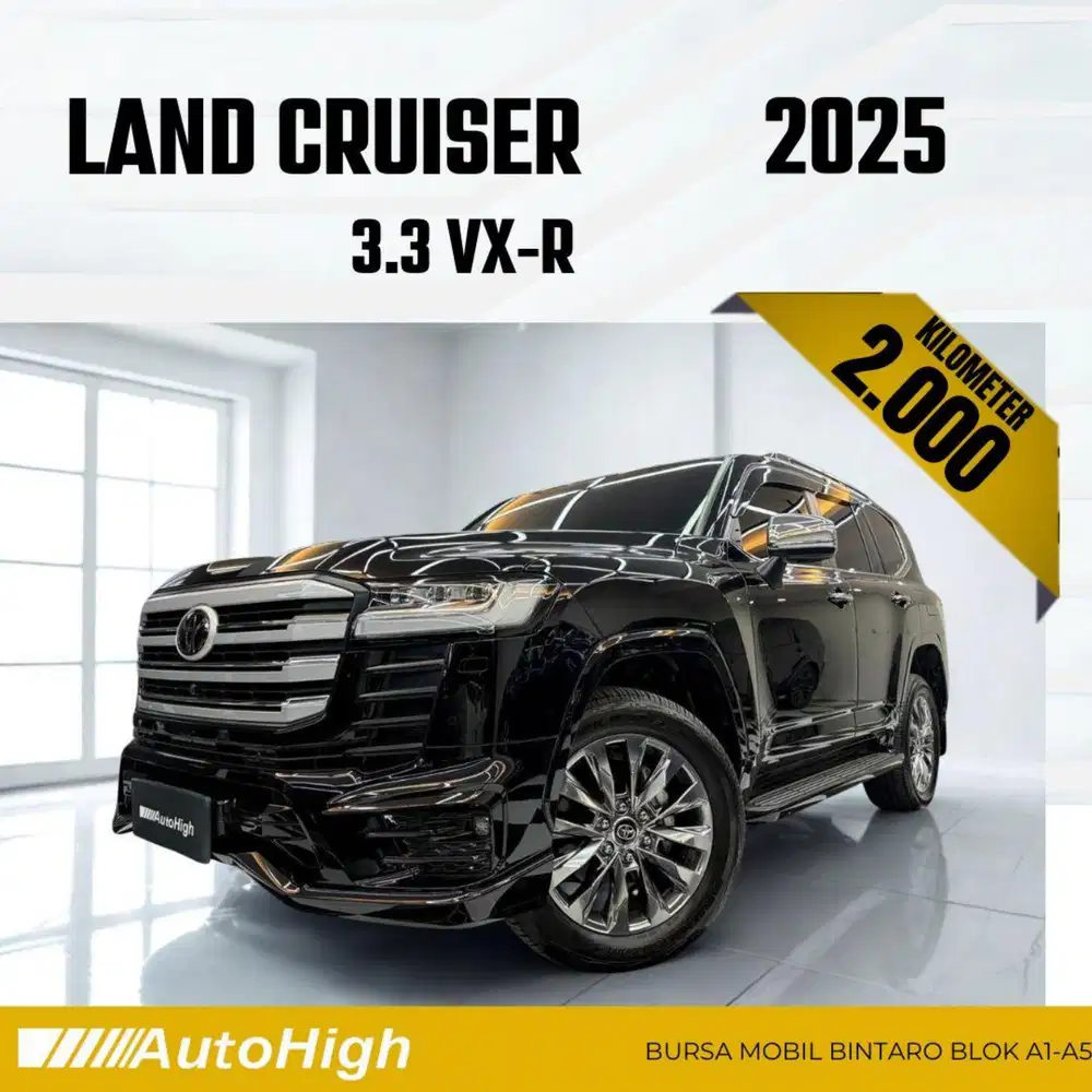 DP10% [Km2.000] Land Cruiser VXR 2025 Black Reg 2026 #AUTOHIGH