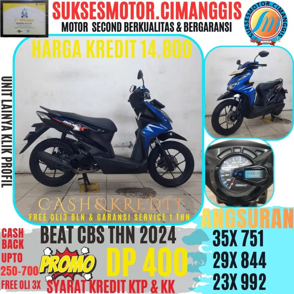 BEAT CBS PROMOTERMURAH CASHBACK UPTO700RBU FREEOLI3X BERGARANSI