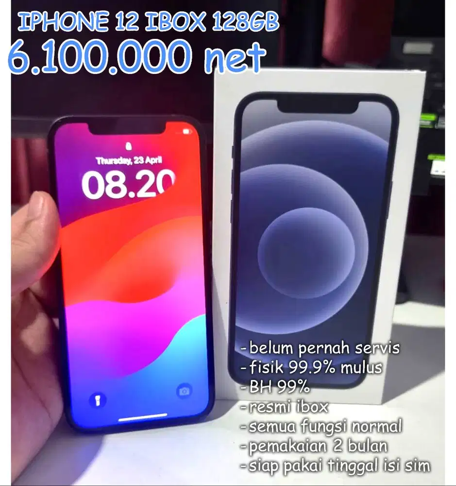 FULLSET IPHONE 12 128 GB IBOX NO MINUS