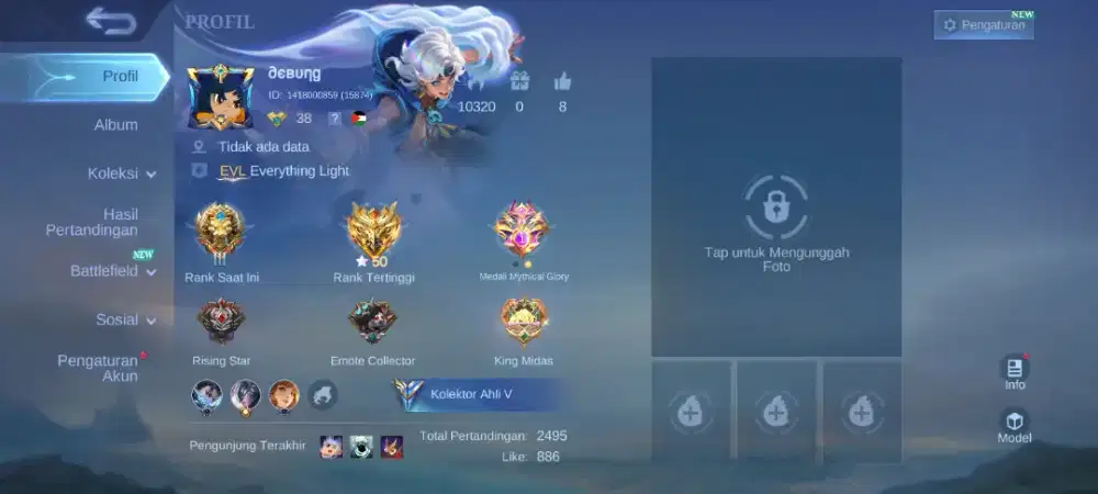 Jual akun ml pribadi