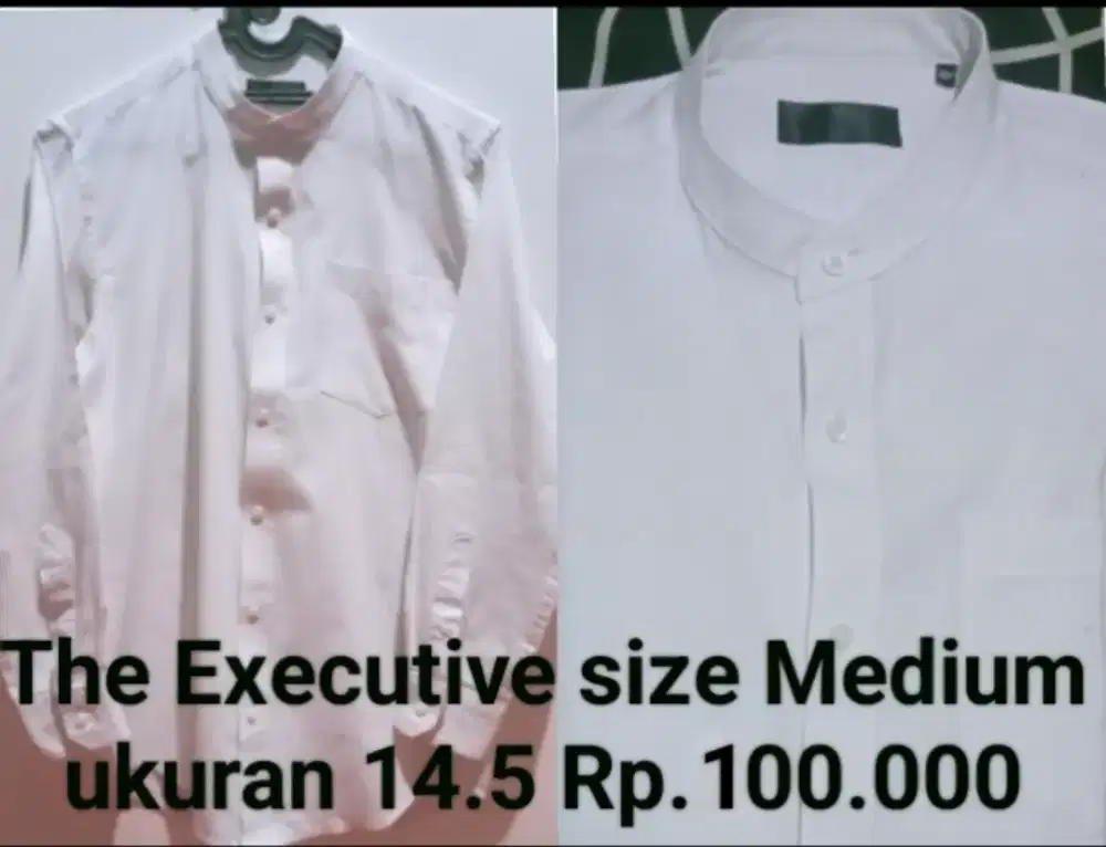Kemeja baju koko kerah Shanghai turtle neck slim body fit