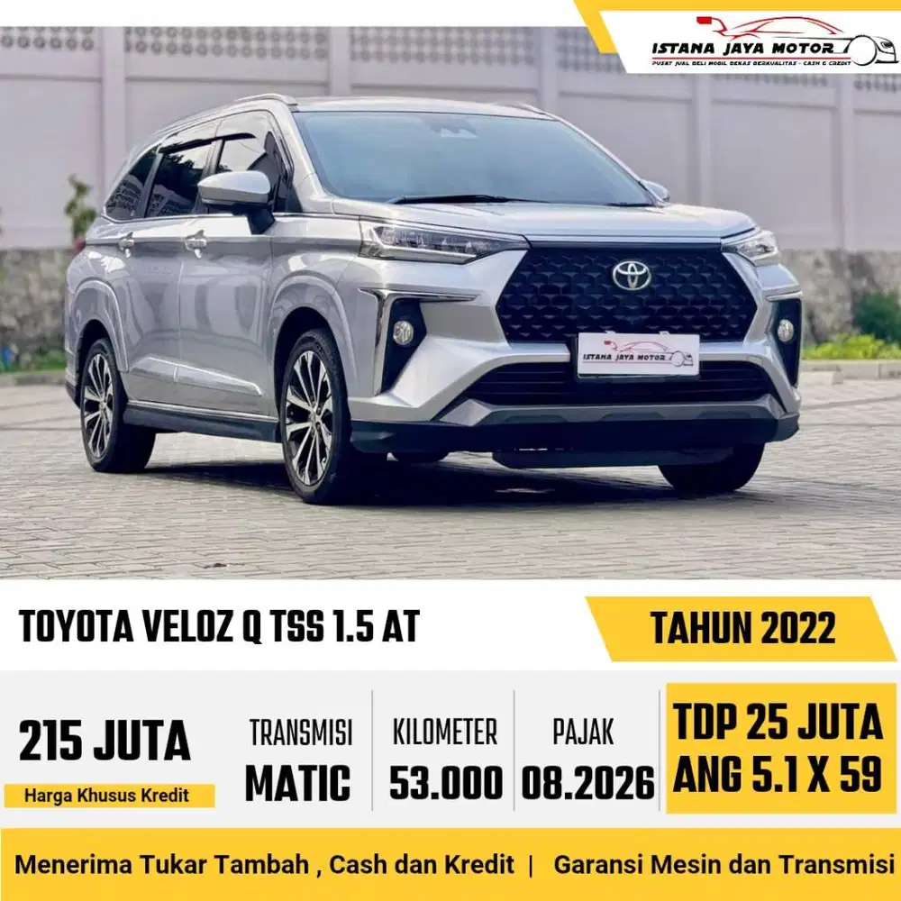 [TYPE TERTINGGI] Toyota Veloz Q TSS 1.5 Automatic 2022