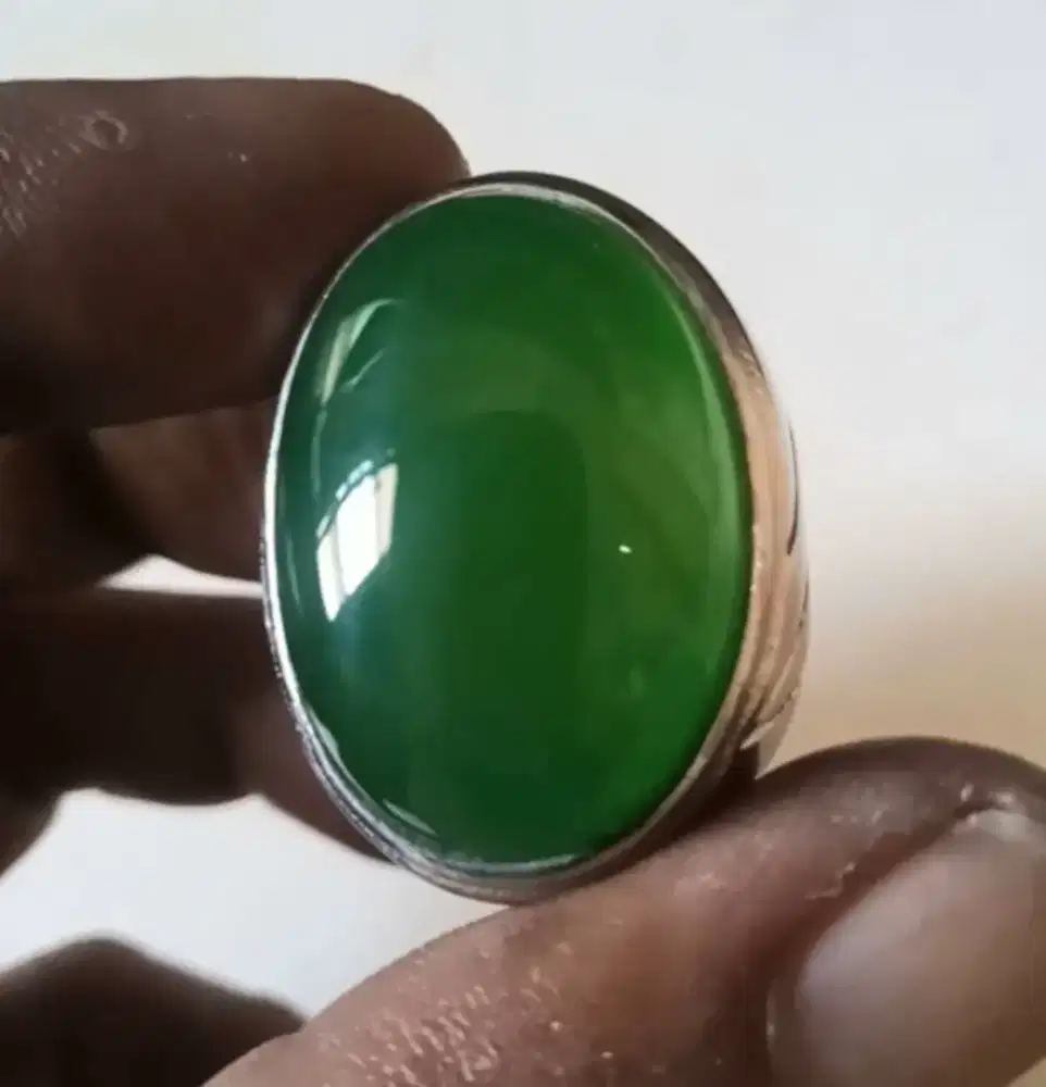Batu cincin akik ijo green chalsedony natural