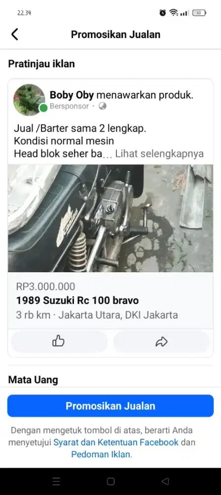 Suzuki rc 100 bravo Thun 1989