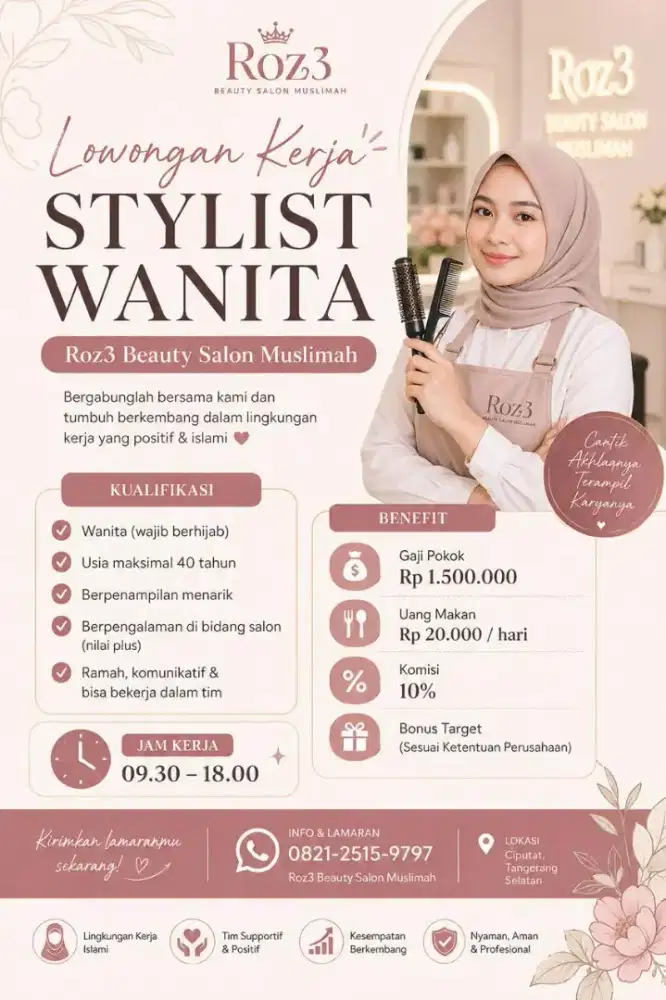 Dicari terapis salon khusus wanita