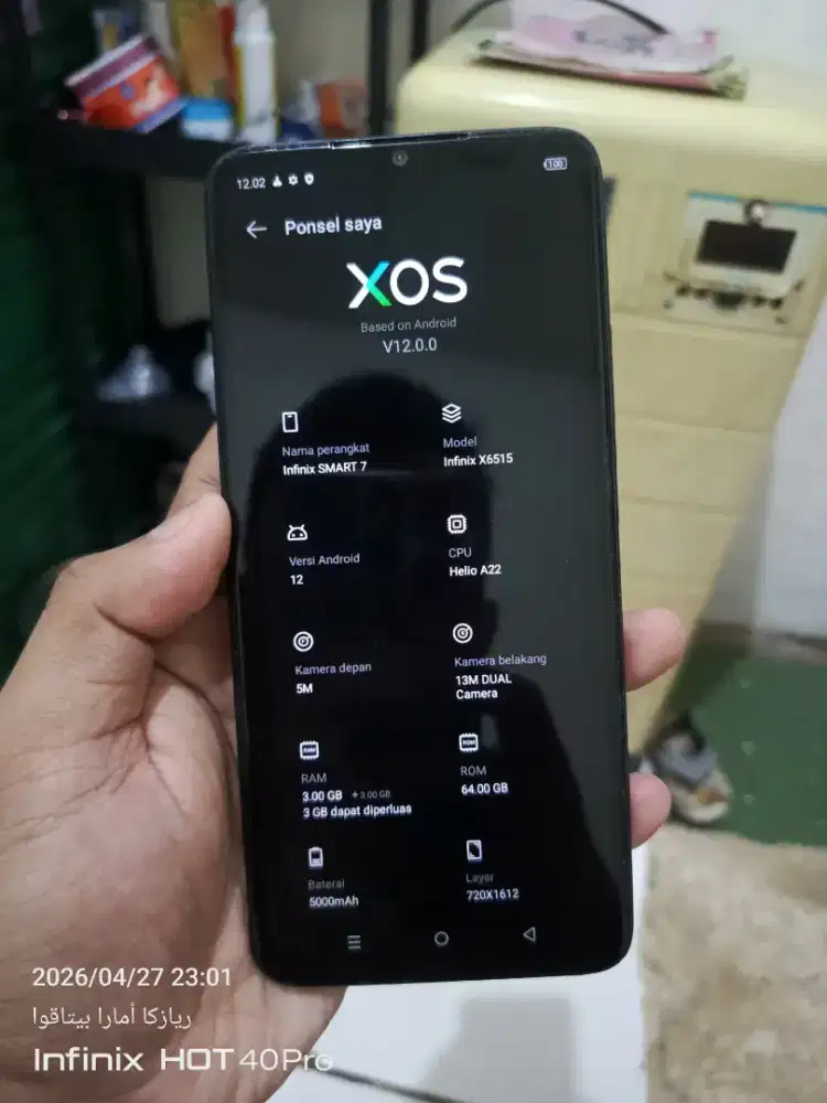 infinix smart 7 3+3gb/64gb normal