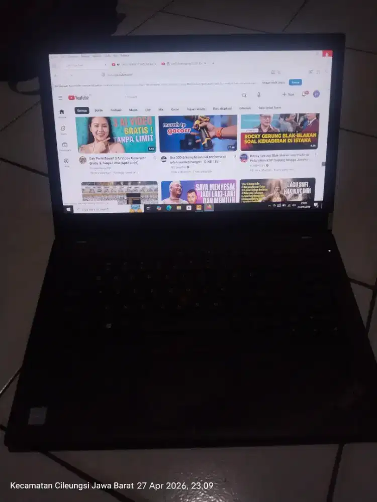 jual laptop T480 core i7 Gen 8 Ram 16 SSD 256Gb