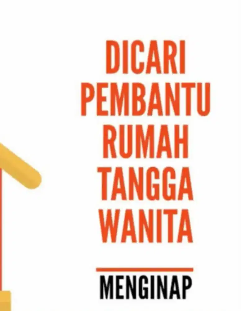 DICARI ART PEREMPUAN MENGINAP (LANGSUNG MAJIKAN)