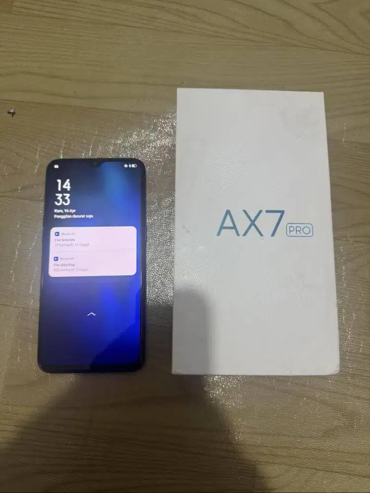 hp second OPPO ax7 pro 128gb 4gb full lengkap smartphone seken resmi