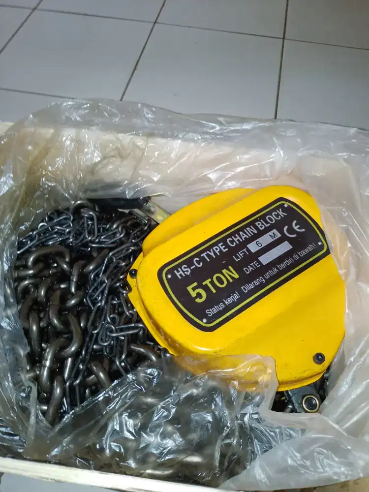 Chain block 5 ton 6 meter takel katrol chainblock segitiga