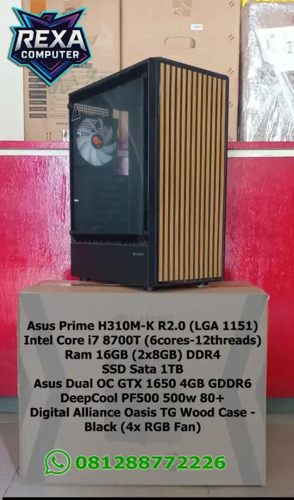 CPU Core i7 Gen8 GTX 1650