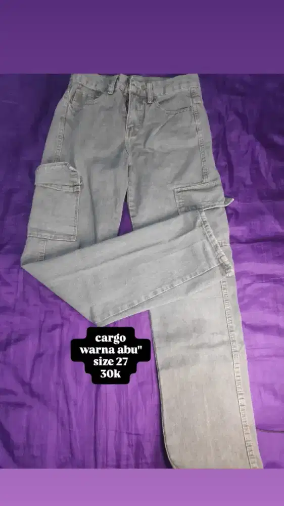 Cargo wanita abu