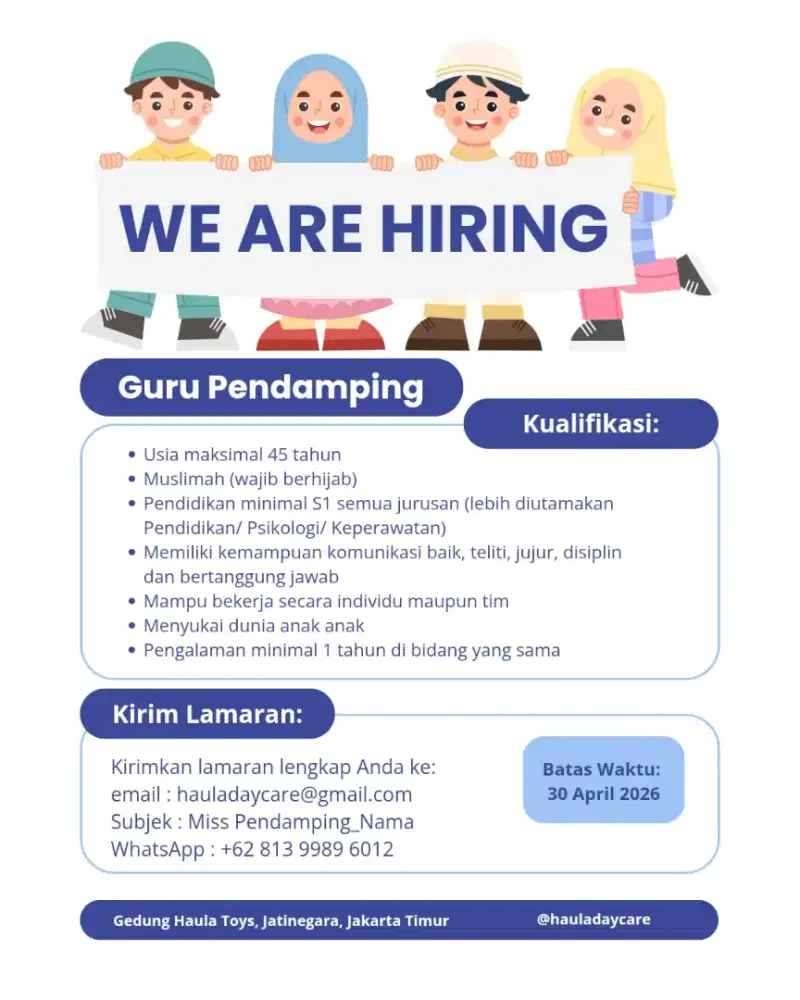 Lowongan Kerja Guru Pendamping