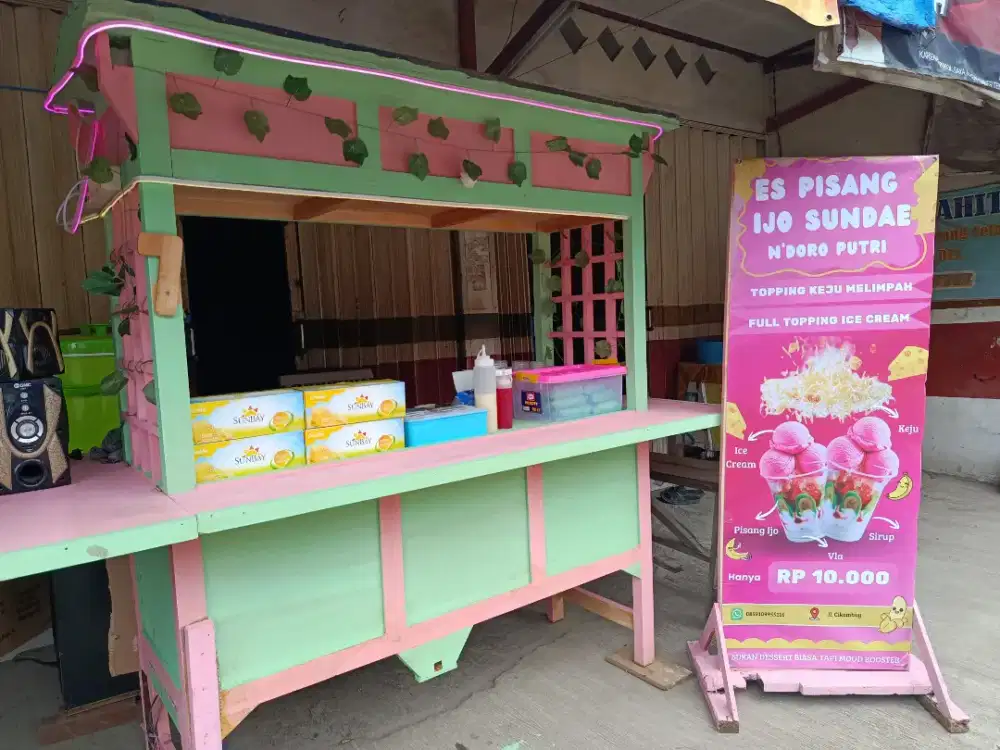 GEROBAK Full kayu mahoni