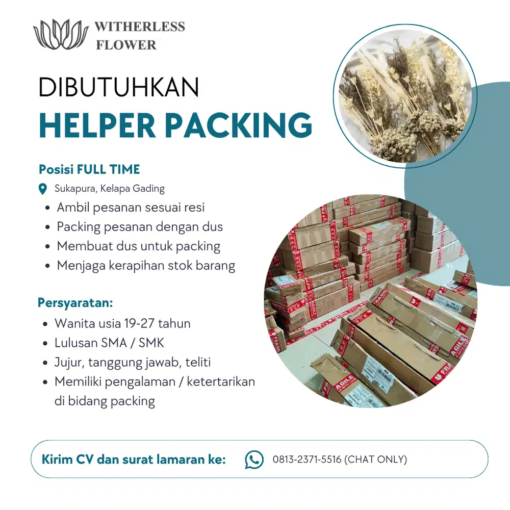 Lowongan Kerja Helper Packing