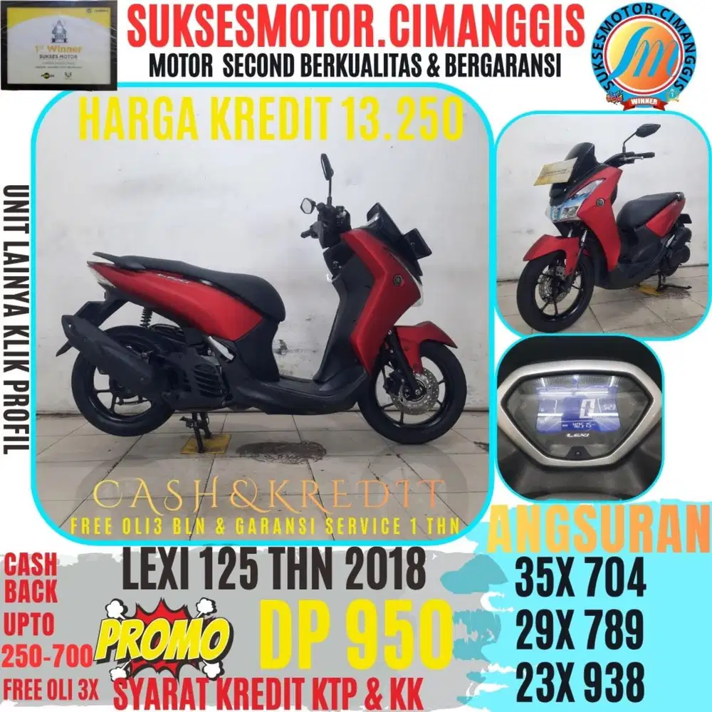 LEXI 125 PROMOTERMURAH CASHBACK UPTO700RBU FREEOLI3X BERGARANSI