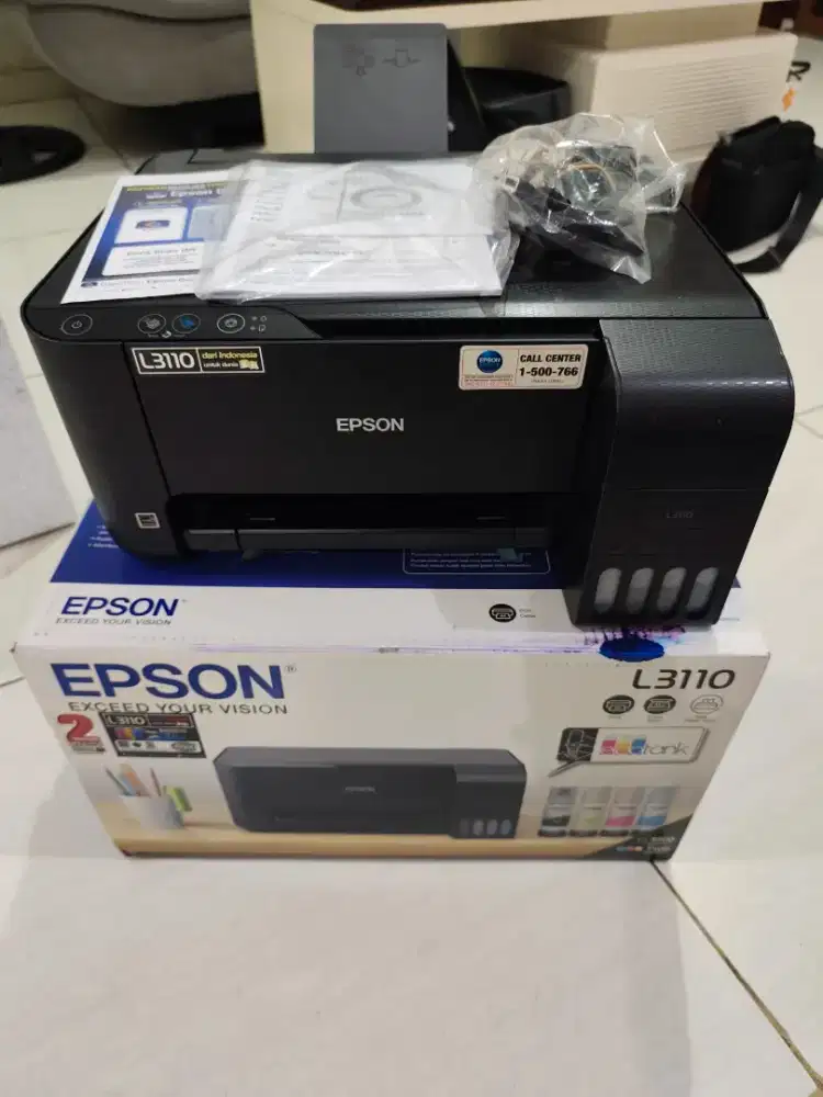 Dijual Printer Epson L3110 All in One Fullset lengkap Like New Normal