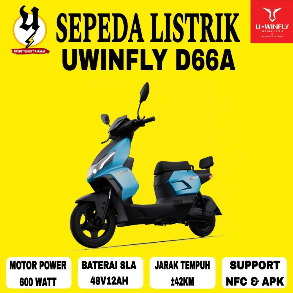 SEPEDA LISTRIK UWINFLY D66A BIRU