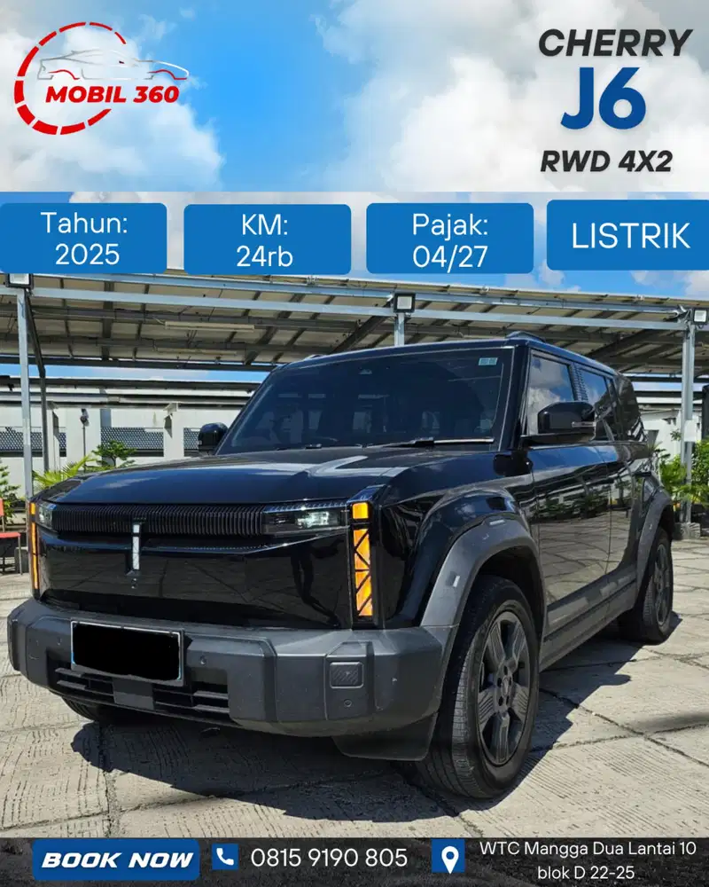 Cherry J6 RWD 4x2 matic listrik tahun 2025