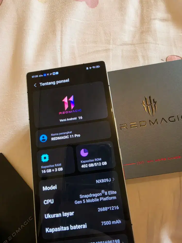 Redmagic 11 Pro 12/512 pakai 2bulan