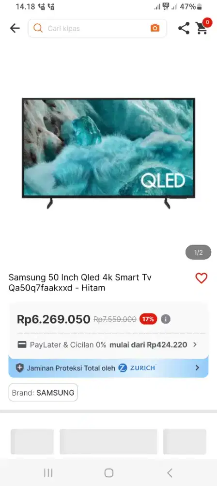 SAMSUNG QLED SERI 7 READY STOK
