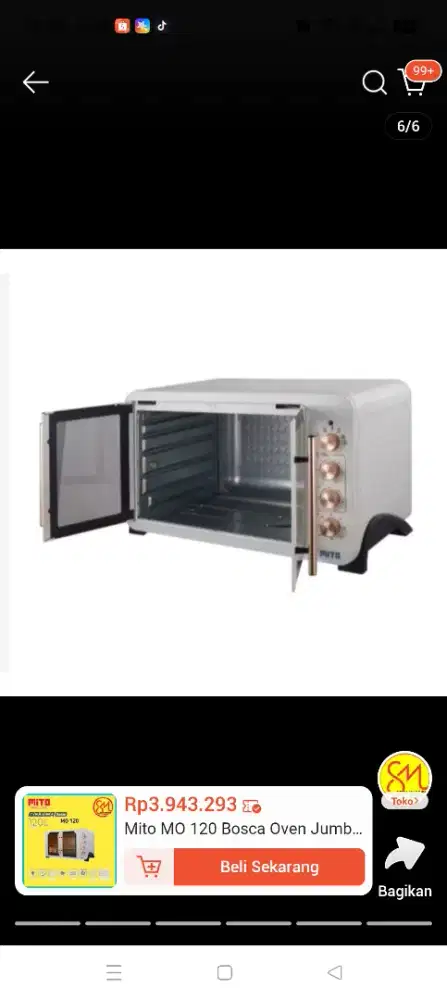 JUAL MURAH OVEN MITO BOSCA 120LITER DOUBLE DOOR BARU