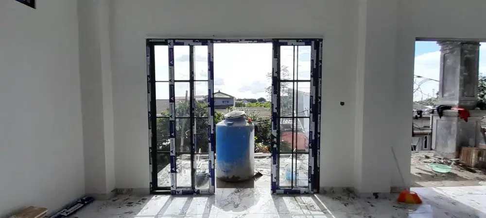 Pasang Plafon PVC + Gypsum + Kusen Jendela ACP Alumunium + Kaca wpc