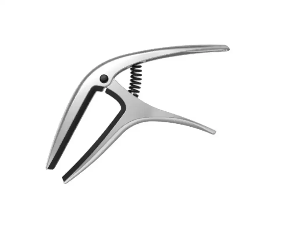 Ernie Ball Axis Dual Radius Capo (2nd), Silver Satin