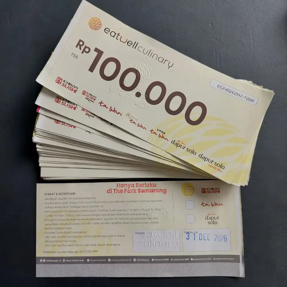 VOUCHER ICHIBAN SUSHI THE PARK MALL SEMARANG