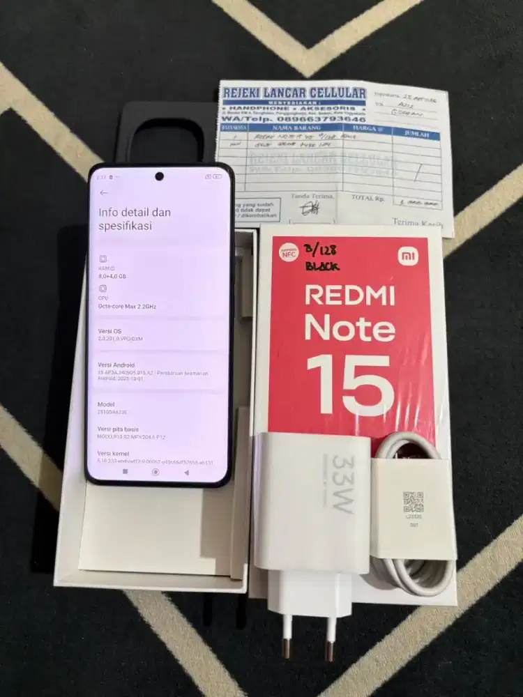 Redmi note 15 8/128 fullset ori mulus