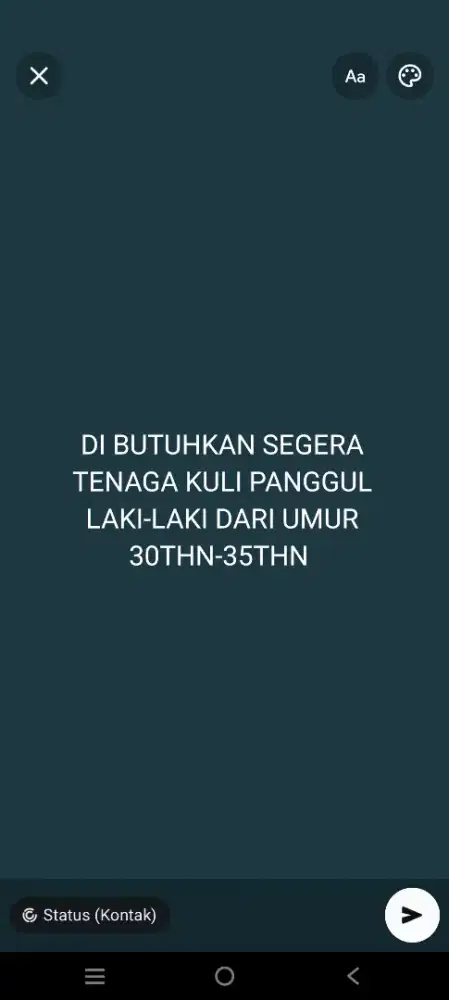 LOWONGAN KERJA KULI PANGGUL, SEGERA
