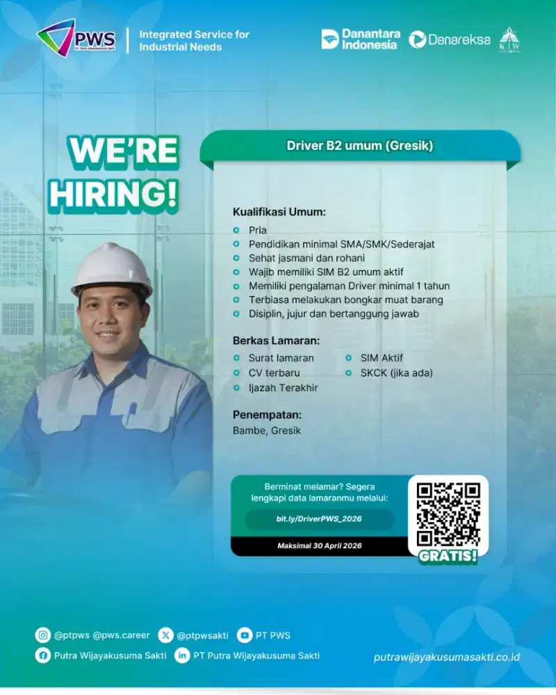 Dibutuhkan Driver Penempatan Bambe