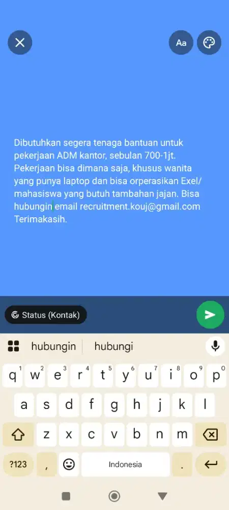 Bantuan tenaga Kerja Adm