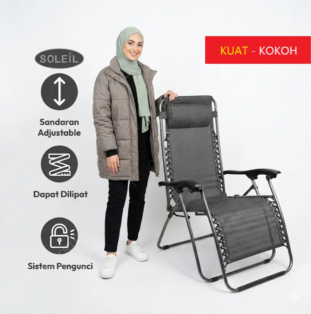 Kursi Lipat bisa dicuci Kursi rangka besi Bangku santai