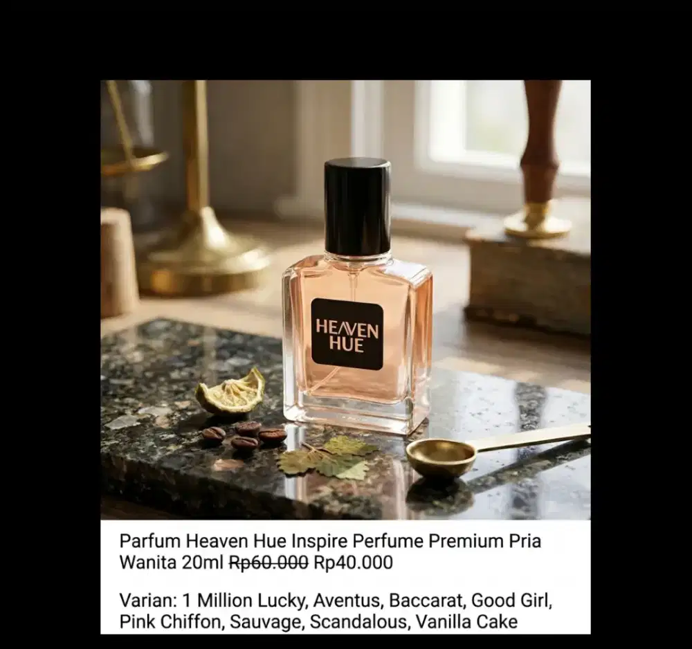 Parfum Heaven Hue Inspire Perfume Premium Pria Wanita Cwo Cwe 20ml