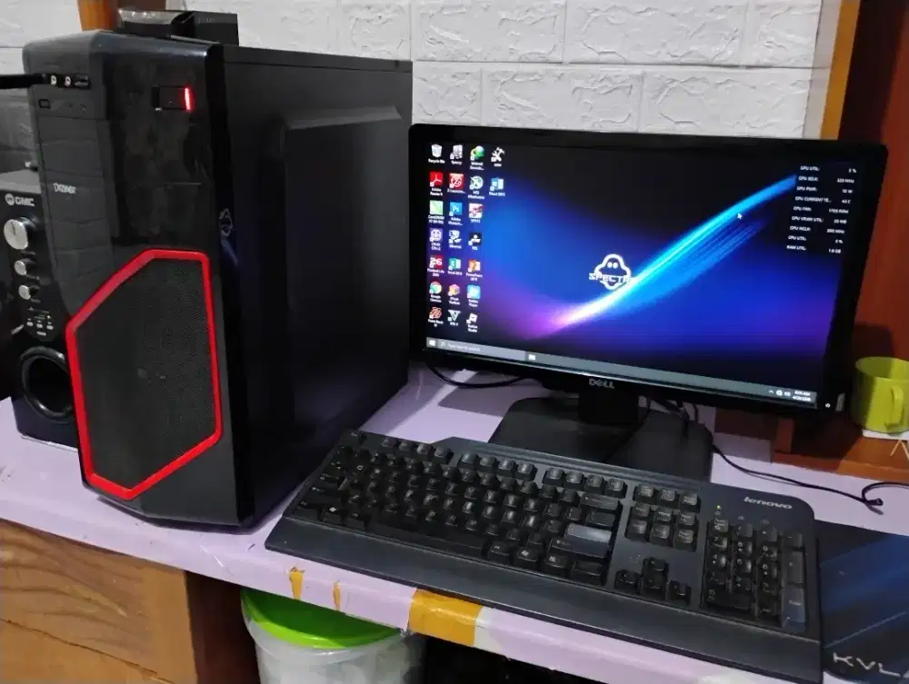 Pc gaming intel core i5 + vga amd rx580 4gb + ram 8gb + monitor 19inch