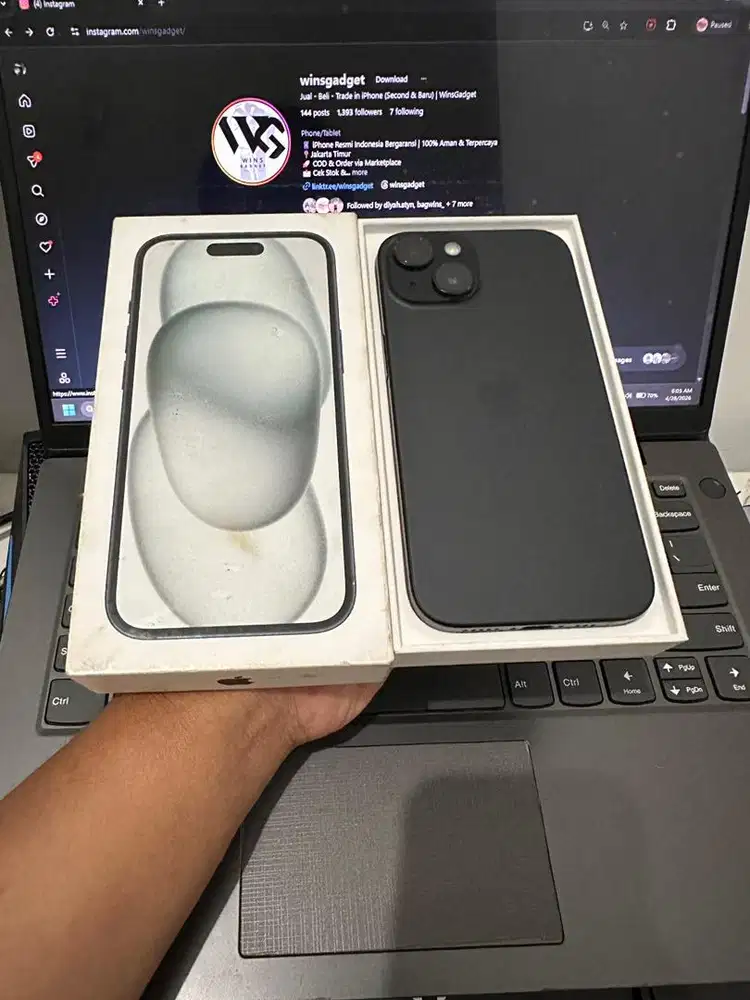 iPhone 15 128gb iBox - HB 90%- Garansi ON - fullset Pri
