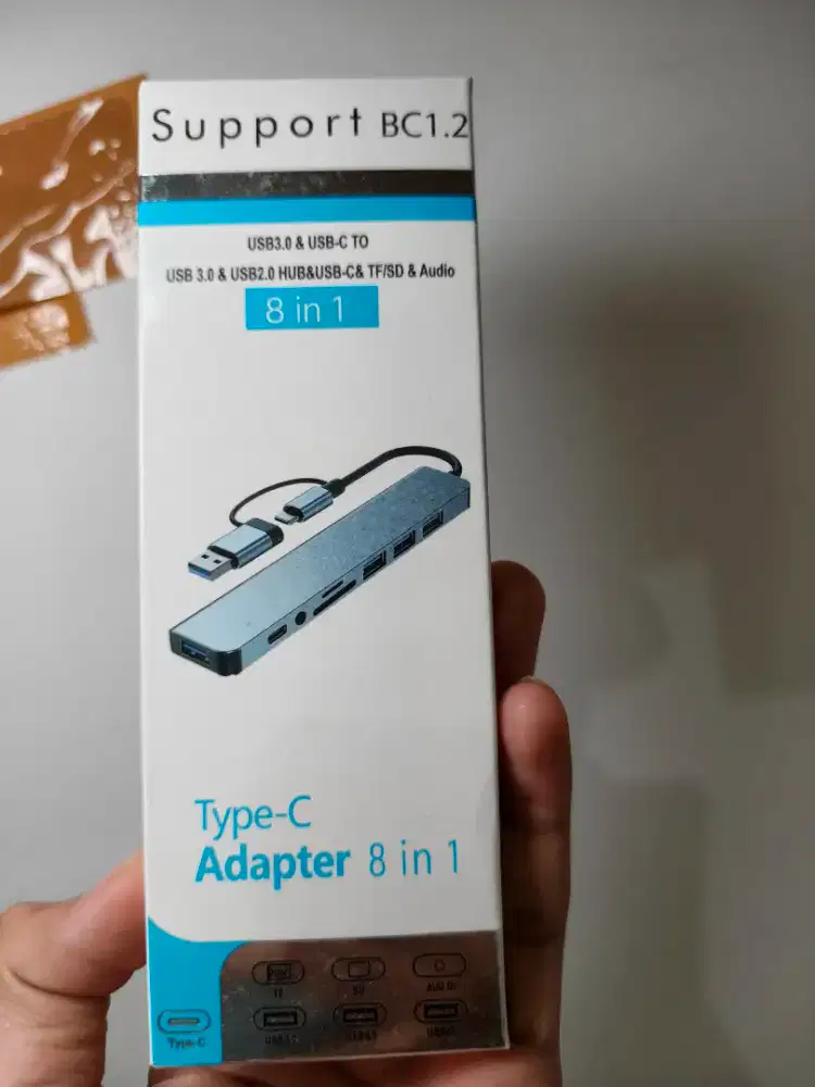 Mayy [RADY] Adapter Connector DS01 USB-C 8in1 Konektor Multifungsi