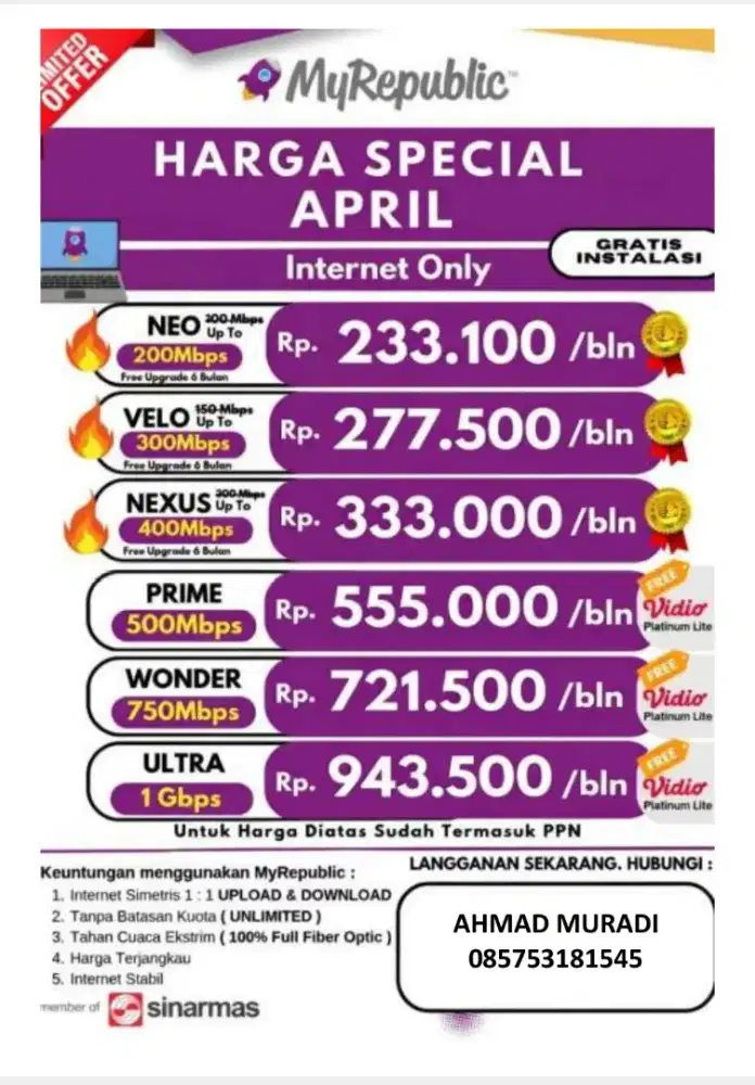 PEMASANGAN WIFI MYREPUBLIK
