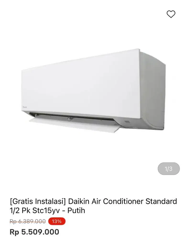 AC DAIKIN STANDAR 0.5pk