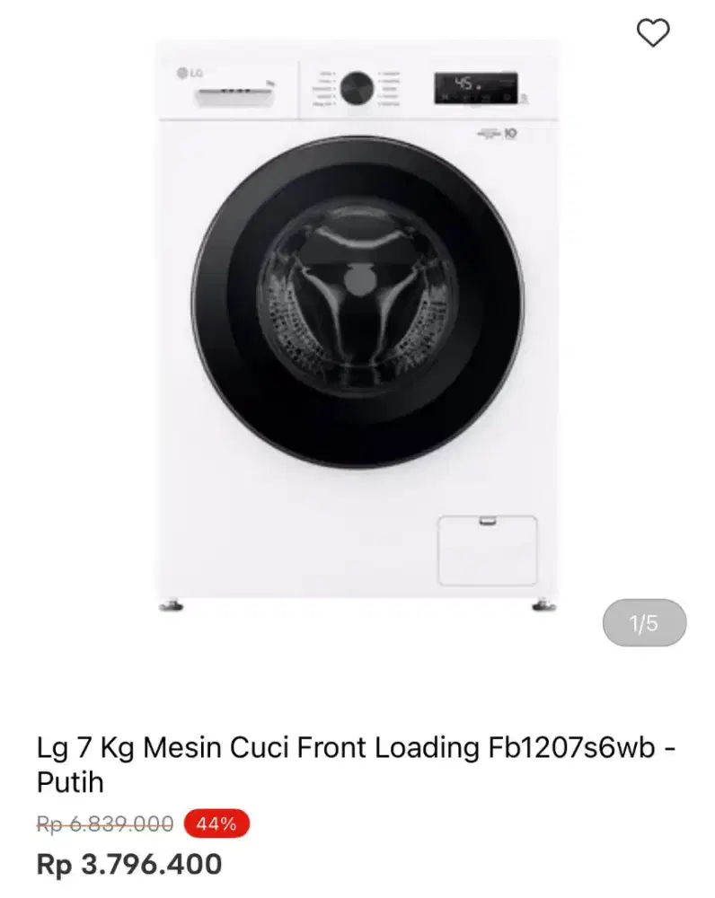 MESIN CUCI LG FRONT LOADING 7KG